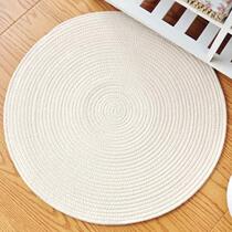 Thickened wear-resistant Japanese simple woven cotton carpet floor mat round floor sofa cushion washable carpet