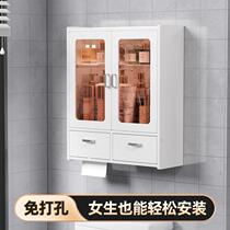 Toilet toilet above the toilet storage rack storage cabinet without punching bathroom toilet wall hanging small wall cabinet wall cabinet