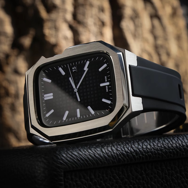 Suitable for Apple Watch Protective Case and Strap Combo, Apple Watch 11 Case, Ultra 3 Modified iWatch 10 Watch Strap, S11 Metal iWatch Ultra 2 Case, S10 Full Coverage Anti-Drop