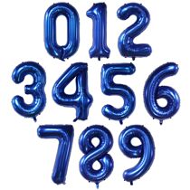 40Inch Dark Blue Number Foil Balloon 0-9 Digital Globos Chil