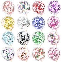 5 10 20pcs Gold Confetti Latex Balloons Glitter Clear Transp