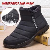 Winter Snow Boots Men Waterproof Casual Cotton Shoes Flat Co