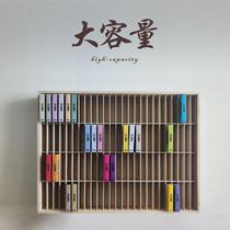 Tape solid wood storage rack multi-grid simple collection cassette wooden box collection storage box storage rack storage box wall hanging