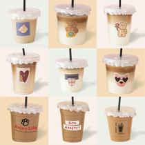 Milk tea cup disposable PET cold drink transparent lid homemade coffee cup beverage beverage plastic packaging special