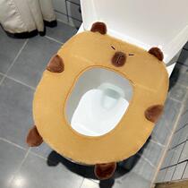 Cute cartoon toilet seat for all seasons toilet seat sticker household adhesive adult toilet seat