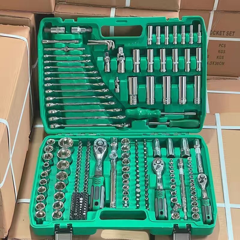 German Quality 216-Piece Auto Repair Kit Multi-Functional Socket Wrench Set Combination Ratchet Wrench for Car Repair