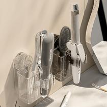 Suction cup curling iron storage rack without punching bathroom wall-mounted ironing board holder straight hair comb electric plywood storage rack