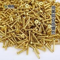 Furniture copper screws nails brass cross countersunk head self-tapping screws flat head machine wire round head golden wood screws