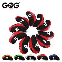 10Pcs Golf Iron Head Covers Neoprene Transparent Window Golf