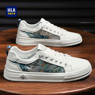 Heilan house men's shoes 2025 summer new breathable fashion stitching retro casual sneakers lace-free cloth shoes for men