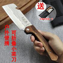 Folding kitchen knife outdoor camping portable knife for cutting meat vegetables and fish stainless steel knife travel small kitchen knife