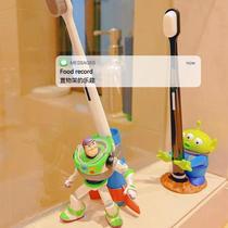 Creative and cute Buzz Lightyear desktop ornaments bathroom toilet childrens electric toothbrush holder punch-free storage rack