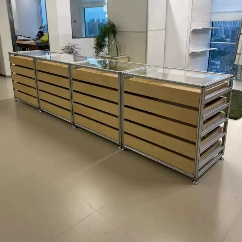 Aluminum Profile Multi-Drawer Display Cabinet, Storage Cabinet, Glass Drawer Cabinet, Storage Cabinet, Marine Board Commercial Display Cabinet Aluminum Profile Multi-Drawer Display Cabinet, Storage Cabinet, Glass Drawer Cabinet, Storage Cabinet, Marine Board Commercial Display Cabinet