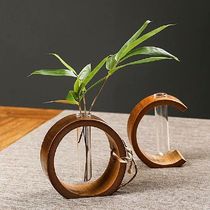1pc Handmade Bamboo Vase Plant Vintage Flower Pot Natural