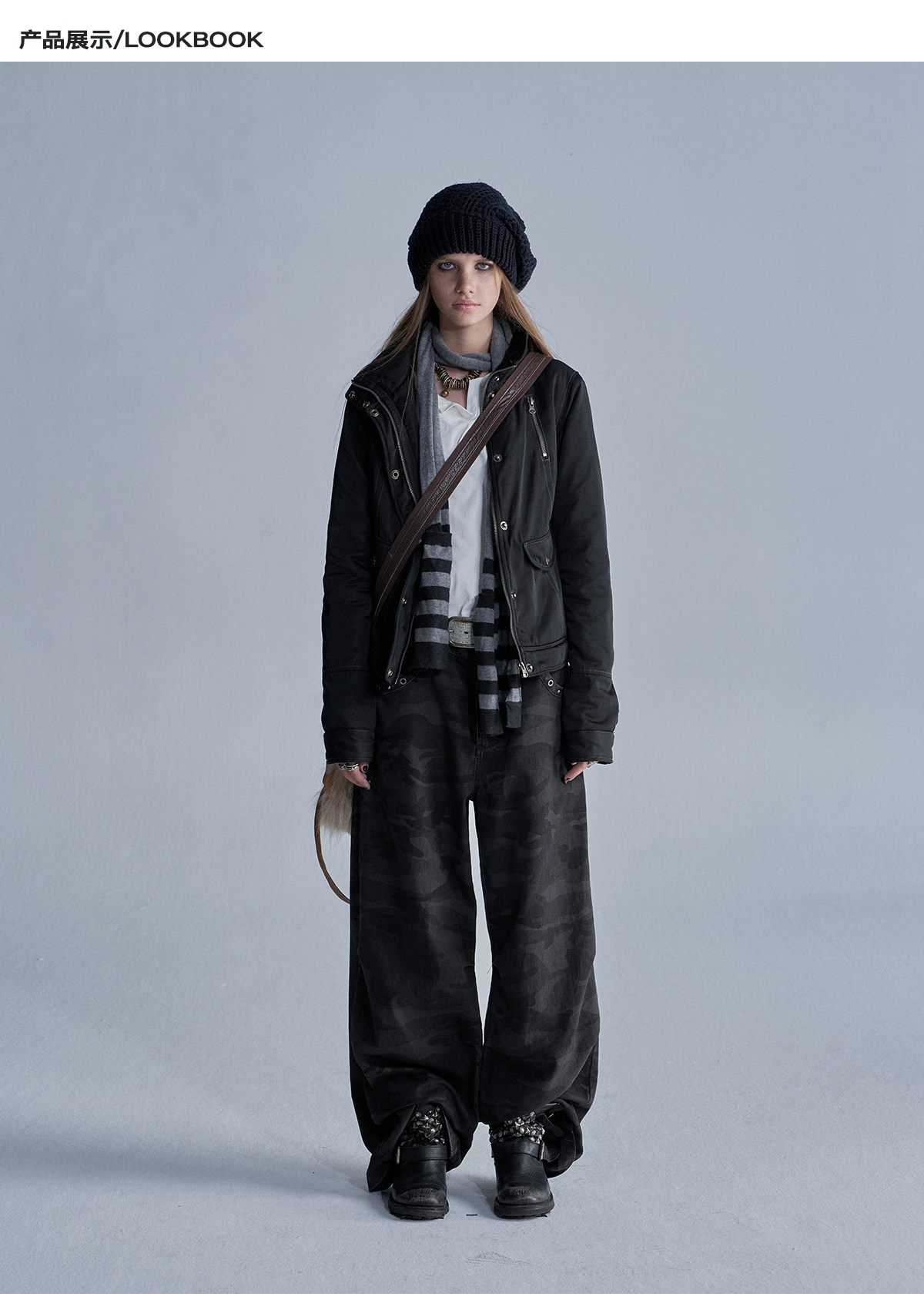 wear And tear Stand Collar Zip-Up Padded Jacket
