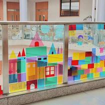 Colored cellophane transparent plastic sheet Kindergarten childrens handmade hard DIY light-transmitting film plastic paper pvc film