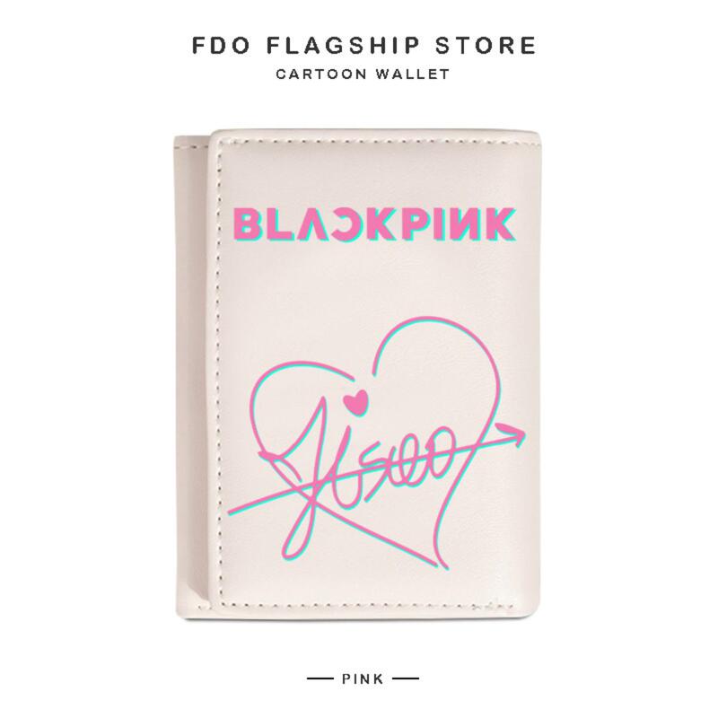Blackpink Fan Merchandise Short Pu Wallet Fan Support Student Coin Purse Card Holder Two-In-One