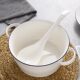 Ceramic Soup Spoon for Home Use, Large Size for Serving Soup, Personal Porridge Spoon, Long-Handled Porcelain Spoon, High-End Exquisite Small Soup Spoon, Rice Spoon