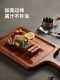 Ebony Wood Tray, Whole Wood Steak Plate, Steak Marinating Board, Pizza Board, Western-Style Steak Plate, Wooden Plate for Presentation