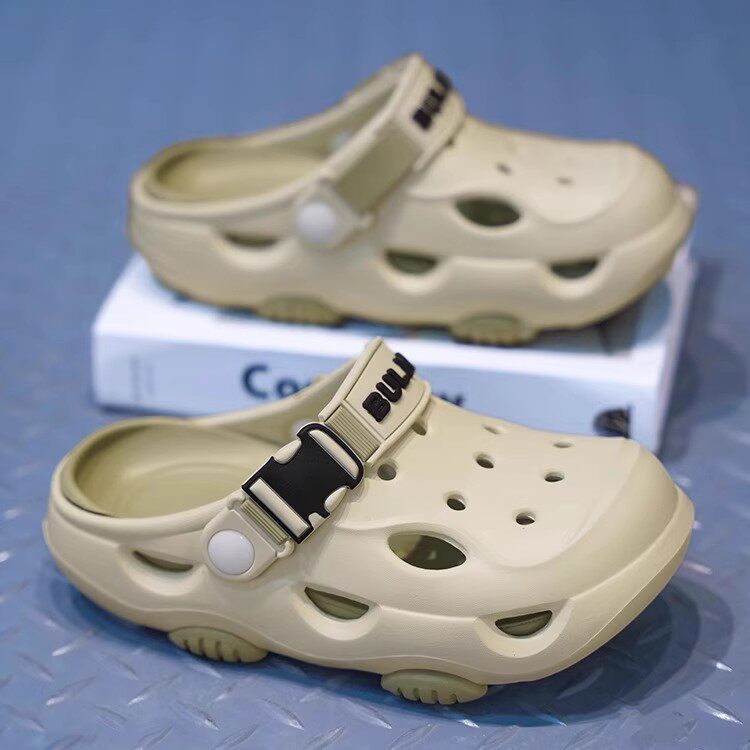 Boys' Summer Slippers, Children's Clogs, Big Kids' Soft-Soled Non-Slip Beach Shoes, Outdoor Dual-Use Boys' Closed-Toe Sandals — 6