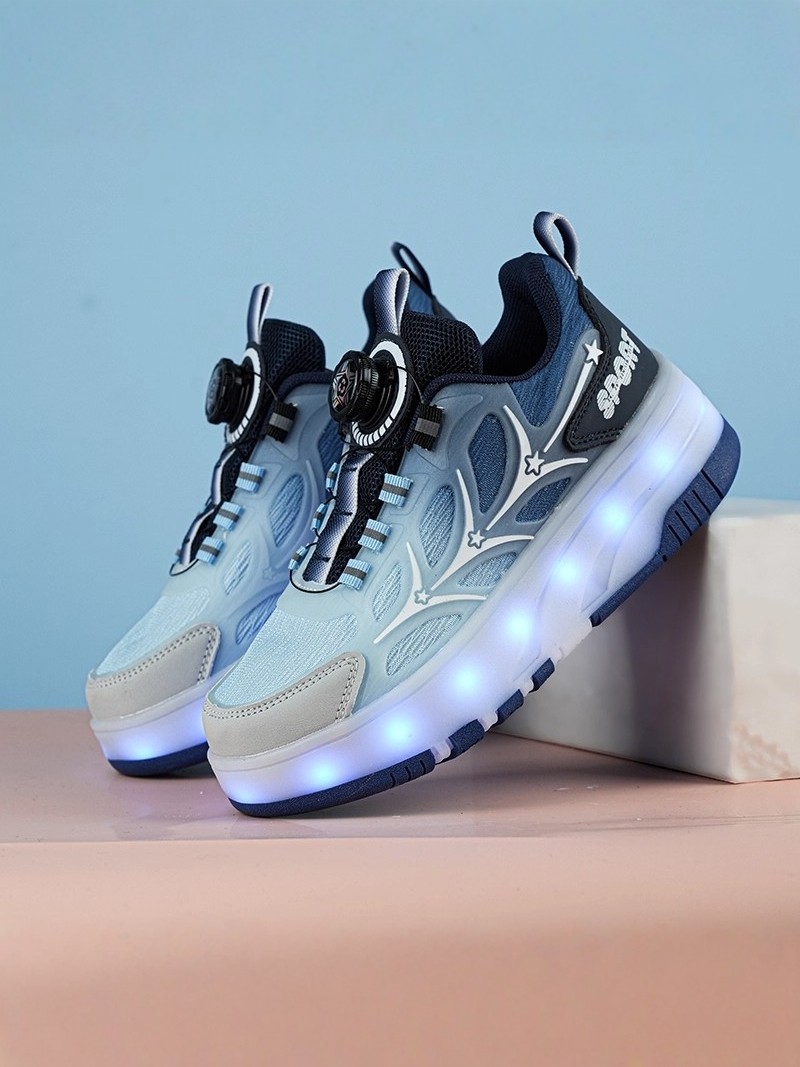 Boys' Four-Wheel Retractable Roller Shoes 2026 New Winter Children's Roller Skates Student Skating Roller Shoes for Boys