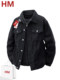 HM春秋季新款牛仔外套男韩版潮牌帅气工装休闲夹克男简约百搭褂子