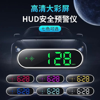 Car safety warning head-up multi-function display