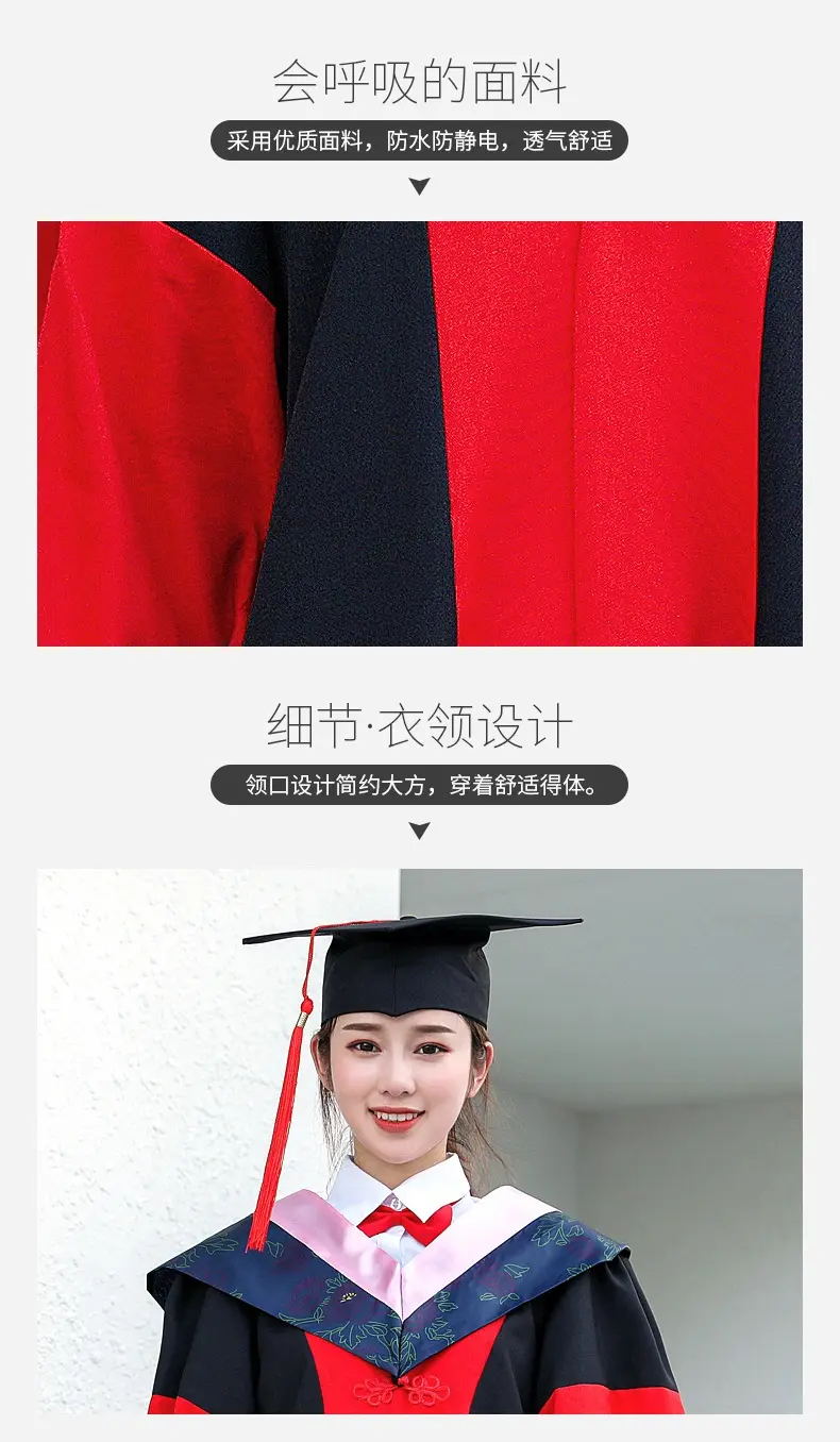 товар из китая 博士服高中成人礼博士服学士服硕士导师服大学博士生毕业礼服夏季