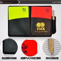 Football referee red and yellow cards with pen yellow card and red card edge picker and whistle set professional referee equipment
