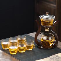 Blue and white Tong lazy palace lantern Internet celebrity glass tea set fully automatic teapot tea cup creative tea making artifact