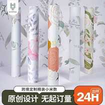 Cross-border wallpaper self-adhesive home bedroom TV background wall plant flower wallpaper wall cloth thickened wall sticker