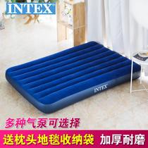 INTEX air mattress household double thickening air mattress sheet outdoor folding lunch break portable water bed for one person
