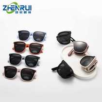 New Fashionable Childrens Sunglasses TR90 Folding Baby Sunglasses Polarized Anti-UV Sun Shade Glasses