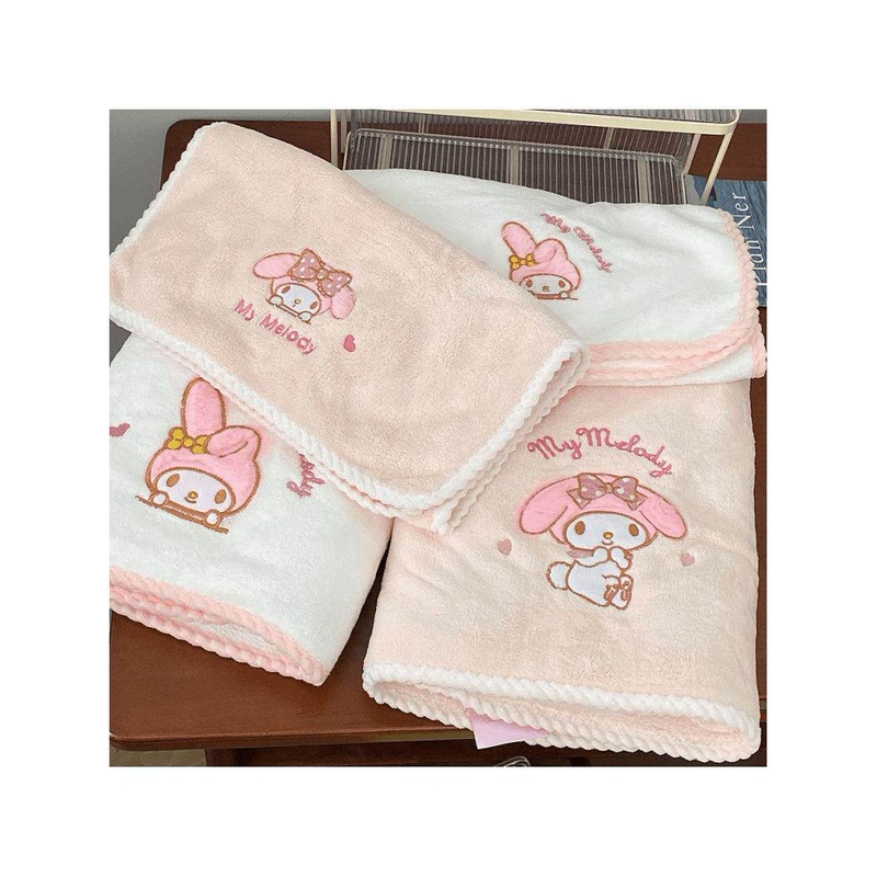 Japanese Imported 2026 New Cartoon Bath Towel and Bath Cap with Embroidery, Cute and Absorbent, Non-Shedding