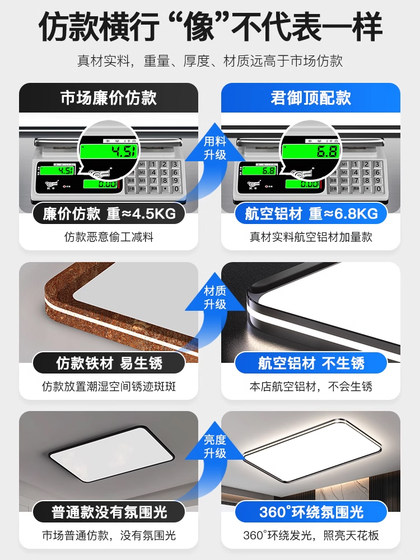 Italian Minimalist Living Room Lamp 2026 New Ultra-Thin Seamless Ceiling Lamp Modern Simple and Elegant Rectangular Main Lamp