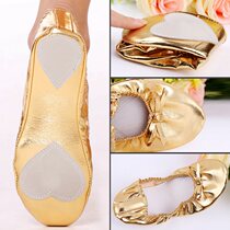 Childrens belly dance shoes adult soft-soled shoes dance shoes Indian dance practice ballet shoes gold soft-soled dance shoes