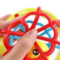 Infants and young children soft rubber hand ball male and female baby fitness hole hole ball educational early education enlightenment rattle toy