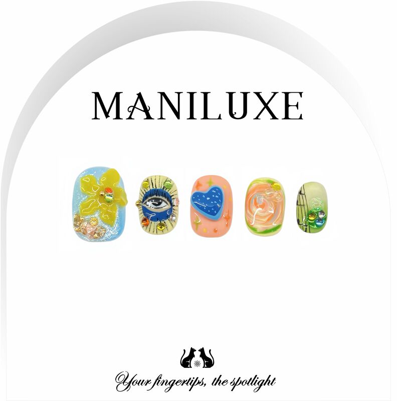 Maniluxe【The Moon and Sixpence】Original Art Design 2026 Niche Whitening Handmade Wearable Nails