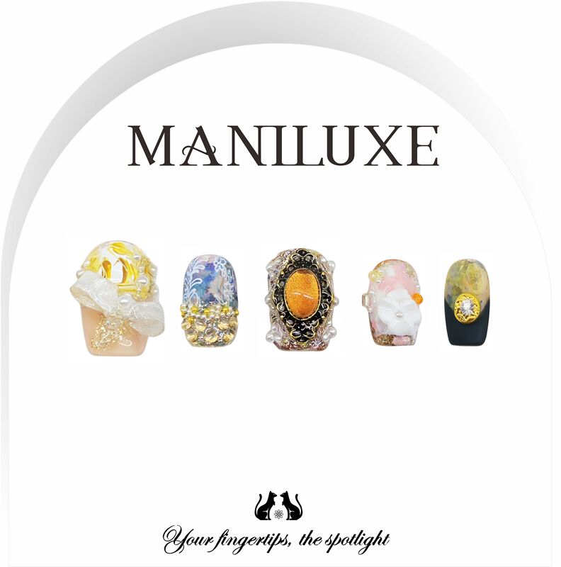 Maniluxe【Feast】Original Medieval Baroque Heavy Craft High-End Light Luxury New Handmade Wearable Nails Maniluxe【Feast】Original Medieval Baroque Heavy Craft High-End Light Luxury New Handmade Wearable Nails
