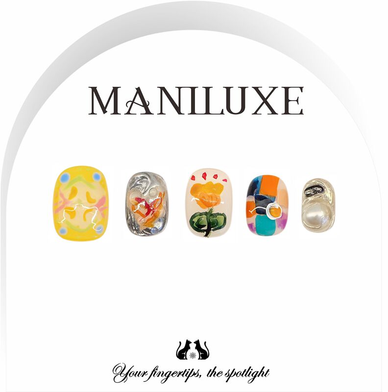 Maniluxe【Roman Holiday】Niche Art Oil Painting Style High-End Creative New Handmade Wearable Nails Maniluxe【Roman Holiday】Niche Art Oil Painting Style High-End Creative New Handmade Wearable Nails