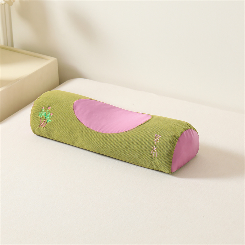 ヒノキ種子殻頚椎枕、よもぎ枕、ハーブ硬質枕、頚椎枕、睡眠保護、頚椎枕、腰枕、円筒形ソバ枕