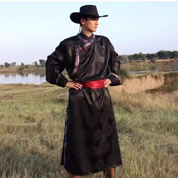 高端蒙古袍子男款：穿出草原汉子的风采与尊贵-其他民族服装-淘宝百科网