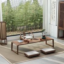 Japanese tatami table low table light luxury balcony solid wood tea table Zen Kung Fu tea Kang table small coffee table desk