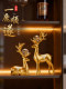 A Deer Brings Wealth Wine Cabinet Decoration Ornament for Living Room 2026 New Model Light Luxury High-End Entrance Hall New Chinese Style Housewarming New Home