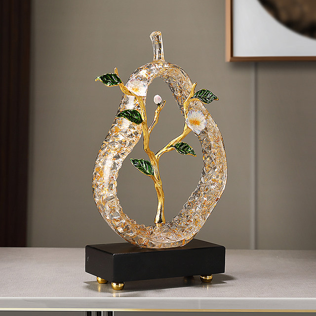 Magnolia Pear Wood Decorative Ornaments Are Light Luxury and High-End, Suitable for Living Room, Wine Cabinet, Tv Cabinet, Entrance Hall, and Entrance Door, with a Grand and Sophisticated Feel