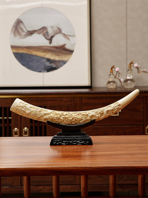 New Chinese-Style Imitation Ivory Ornaments for Home, Display Shelves, Tv Cabinets, Wine Cabinets, Office Decorations, Housewarming and Opening Gifts