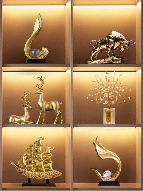 Smooth Sailing Sailboat Ornament, Light Luxury High-End Living Room Tv Cabinet, Wine Cabinet, Office Decoration, 2026 New Model