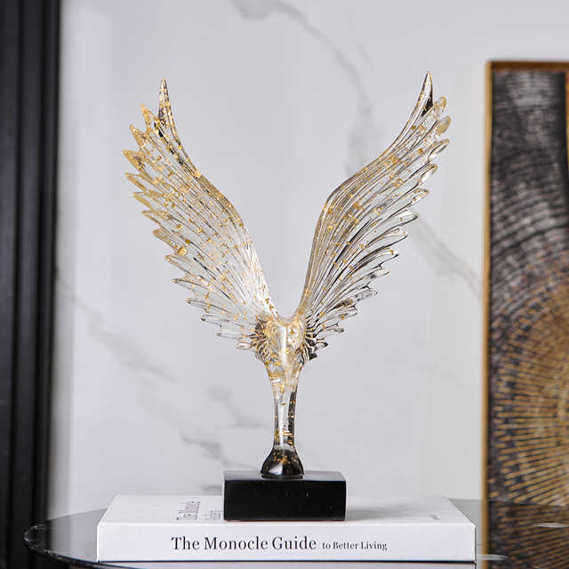 Big Eagle Spreading Its Wings Ornament, Light Luxury High-End Living Room Wine Cabinet Decoration, Tv Cabinet, Modern Minimalist Office Display Cabinet