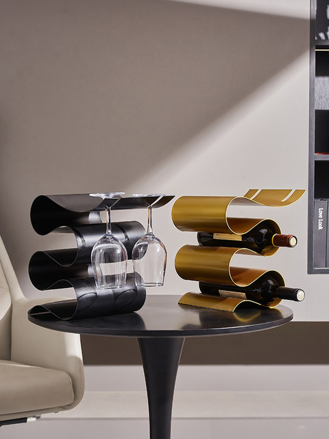 Red Wine Rack Decoration, Light Luxury, High-End, Simple and Modern Sideboard, Wine Rack, Cup Holder, Living Room Wine Cabinet Decoration