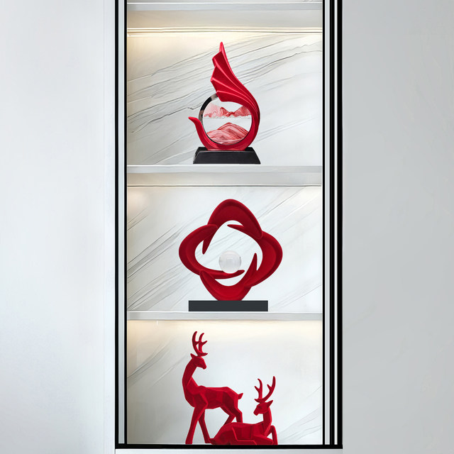 Red ornaments, high-end living room TV cabinet, Christmas decoration, light luxury, high-end entrance hall gift, housewarming gift